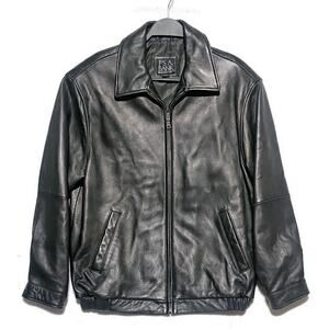 Joseph A Bank Leather Jacket Signature Collection Men's Size Large Black